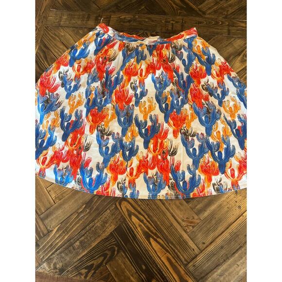 Cece Cactus Art to Wear Colorful Skirt Women 14 Southwestern Cowgirl Artsy Fun - Picture 9 of 9